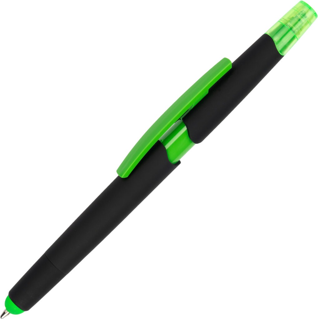 Długopis plastikowy z zakreślaczem touch pen EMMETT