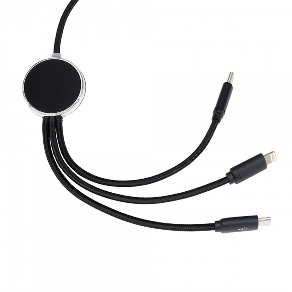 Kabel 3w1 z podświetlanym logo długi 120 cm, W201TG