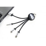 Kabel do ładowania 3w1 z podświetlanym logo – zdjęcie produktu
