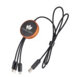 Kabel z ładowarką indukcyjną 4w1 w drewnianej obudowie – i5w – zdjęcie produktu