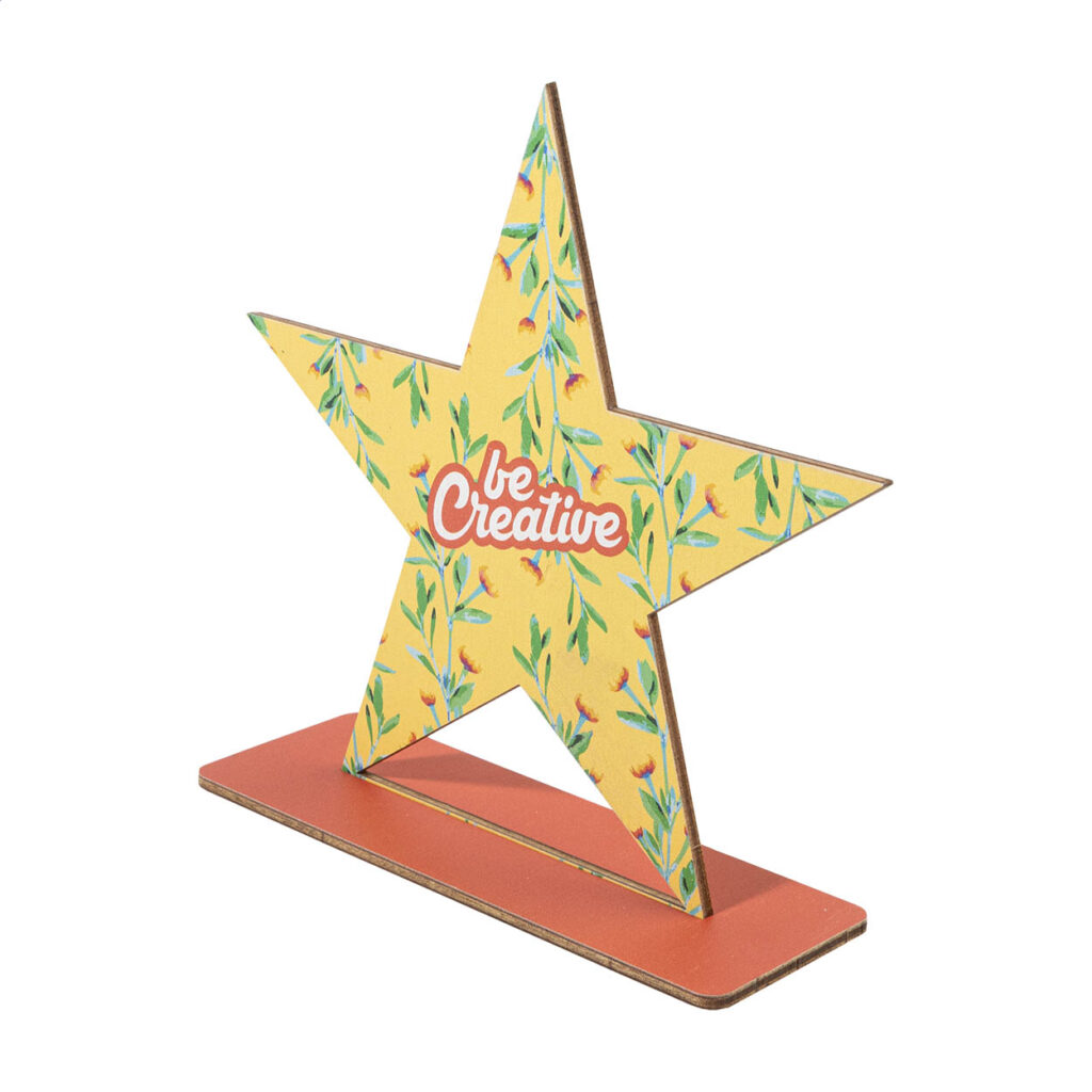 personalizowane drewniane trofeum, kanciaste