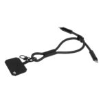 smycz na nadgarstek, uchwyt na telefon, kabel 60W RPET – zdjęcie produktu