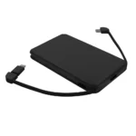 Power bank 5000 mAh ze zintegrowanymi kablami, adapter w komplecie | Presley – zdjęcie produktu