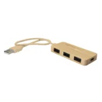 Bambusowy hub USB i USB-C B’RIGHT | Kenzie – zdjęcie produktu