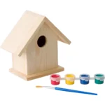 Domek dla ptaków do malowania, farbki i pędzelek – zdjęcie produktu