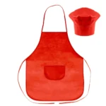 Zestaw małego kucharza, fartuch kuchenny i czapka kucharska, rozmiar dziecięcy | Nedina – zdjęcie produktu
