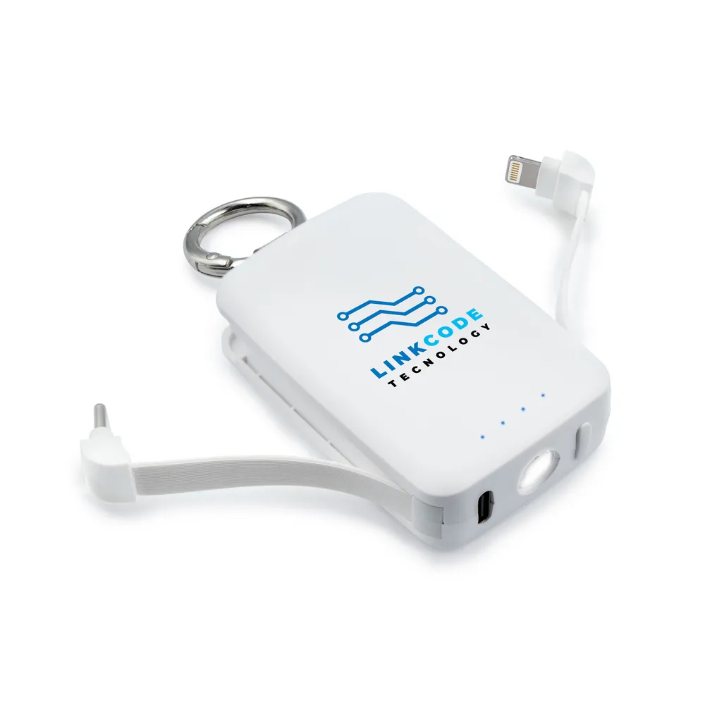 Power bank 4000 mAh, karabińczyk i lampka 1W | Dimetrice