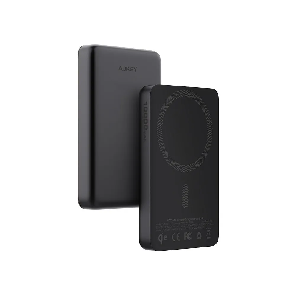 Magnetyczny, bezprzewodowy power bank 10000 mAh Aukey